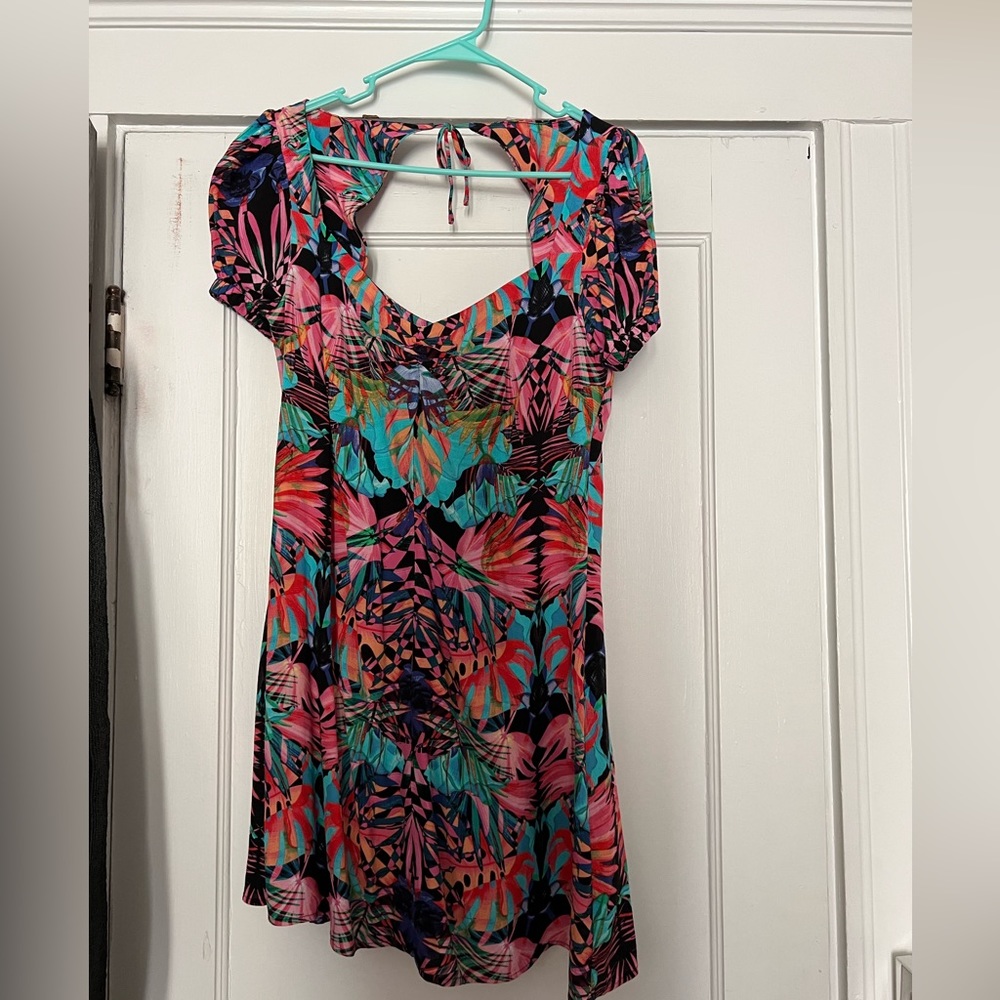 DESIGUAL colorful flowery mini dress